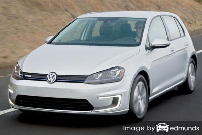 Insurance rates Volkswagen e-Golf in Lubbock